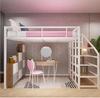 Mesa baja de cama de 1,8 metros con estructura de hierro, cama elevada de doble capa que ahorra espacio, apartamento, litera superior e inferior, dormitorio de estudiantes, cama de hierro