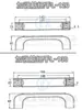 Manija de Nylon Reforzado Manija de Tirón de Plástico Perfil de Aluminio L120/L130 Manija Redonda de Arco para Puerta y Ventana