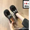 968-33 Mocassins femininos de sola grossa, novos para a primavera de 2026, sapatos versáteis de salto alto com strass, sapatinhos de couro estilo britânico