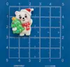 Chaveiro Pingente Colorido Brilhante de Resina Desenho Animado Papai Noel, Boneco de Neve e Urso Acessório DIY