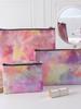 Bolsa de Mano Gradiente Impermeable de PU al por Mayor Transfronteriza Colorida para Mujer con Cremallera Bolsa Cosmética Portátil Bolsa para Guardar Monedas