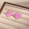 Pendientes de Estilo Transfronterizo Europeo y Americano, Diseño de Estilo Ins Francés, Pendientes de Acero Inoxidable Turquesa, Pendientes de Perlas de Alta Gama
