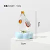 Bestseller transfronterizo gallina de vidrio giratorio de cerámica animal de cristal adorno de decoración del hogar manualidad creativa de escritorio