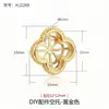 Pulsera Calada con Cuentas DIY Monturas en Blanco Chapado en Oro de 18K Cuentas Sueltas Accesorios Monturas para Colgantes de Piedra de Ámbar Cera de Abeja