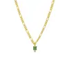 Colar de Zircônia Transfronteiriço Europeu e Americano, Colar de Zircônia Colorido, Simples e Luxuoso, Galvanizado a Vácuo em Forno, Cor Rosa Púrpura 18K de Conservação da Cor