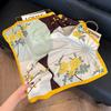 [Estilo Floral] Pañuelo de Seda Amazon Transfronterizo para Mujer 2025 Nuevo Regalo Delgado de Alta Gama para Mamá Pañuelo Cuadrado de 70