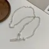 Collar Creativo Cuadrado con Letra para Mujer, Diseño de Nicho a la Moda, Lujo Ligero, Cadena de Clavícula de Gama Alta, Gargantilla Versátil Personalizada Tendencia
