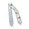 Pañuelo de seda con pintura al óleo retro francesa de verano, cinta larga estrecha de primavera y otoño, diadema floral, pañuelo decorativo para el cuello, cinta para atar al bolso