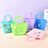 Bolsa de Silicone DIY Infantil Porta-Moedas de Desenho Animado Bolsa de Praia Bolsa Bala Bolsa de Armazenamento para Viagem Cesta de Legumes Portátil