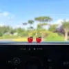 Novo Ping an Fruta Maçã Fruta Simulada Enfeite de Carro Fofo Console Central Tela do Carro Decoração de Natal