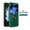 Funda de Teléfono Resistente a Caídas Amazon Sergeant Lijia para Pantalla Plegable Samsung z Flip6 con Soporte de Anillo para Dedo