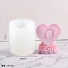 Molde de Vela de Silicone Rosa Amor Aromaterapia Molde de Vela Coluna Flor Amor Dia dos Namorados Molde de Silicone para Gesso DIY