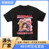 Camiseta de algodón de manga corta estilo retro americano Kendou star para hombre, tops para hombre y mujer