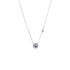 Collar Estrella Radiante de Zirconia Rosa y Negra Degradada, Cadena para Clavícula Versátil de Lujo Ligero de Nicho de Alta Gama para Mujer