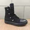 Zapatos de Lona Negros de Suela Gruesa para Aumentar la Altura Estilo Primavera y Otoño Estilo Hong Kong Nuevos Zapatos de Caña Alta para Mujer Hombre 2026 En Stock Envío Directo de Fábrica