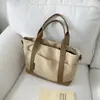 Bolsa Feminina de Grande Capacidade, de Alta Qualidade, Bolsa Tote de Ombro Versátil, Bolsa Saco de Lona Portátil Simples para o Dia a Dia