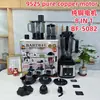 Licuadora Transfronteriza 8 en 1 con Cobre Puro y Acero Inoxidable, Molinillo de Carne de Alta Potencia, Trituradora de Hielo, Extractor de Jugos, Batidora con Diseño de Doble Taza