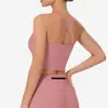 Chaleco de Yoga de Alta Gama para Mujer con Tirantes Finos, Hermoso Diseño en la Espalda, Top con Sujetador Push-Up, Usable como Ropa Exterior, con Almohadillas en el Pecho, Sujetador Deportivo a Prueba de Impactos