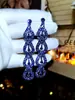 Pendientes de Cadena con Garra de Pueblo Serie de Pedrería para Mujer, Pendientes Largos Completamente de Diamante Súper Brillantes, Pendientes de Botón, Pendientes Versátiles para Cena