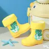Botas de lluvia para niños nuevas dibujos animados lindas niños bebé botas de lluvia niñas estudiantes niños pequeño zapatos de agua impermeables zapatos de goma