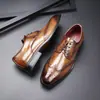 Zapatos de Talla Grande para Hombre Transfronterizos Otoño Nuevo Versátil Guapos Brogue Británico Negocios Moda de Negocios Productos Europeos Zapatos de Gama Alta