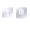 Adhesivo fuerte con hebilla de gancho estante de almacenamiento sin perforaciones parche sin costuras pegatina de pared para baño soporte transparente