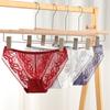 Xiaotianer - Ropa interior sexy de encaje de cintura baja para mujer, tentación sexual pura, bragas transparentes antibacterianas para niñas