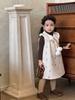 Saia floral de algodão das meninas 2023 Inverno Losango engrossado das crianças Vestido de casaco de algodão acolchoado bebê saia de princesa menina