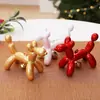 2026 Nuevo Colgante de Perro Globo de Navidad Electroplateado Adorno para Ventana de Navidad de Centro Comercial Figura de Perro Adorno