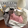 Camisole Acolchoada de Lã para Outono e Inverno, Colete Quente Feminino com Bojo no Peito, Decote Baixo, Ajuste ao Corpo, Sem Mangas, Top Base Emagrecedor