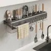 Soporte para Cuchillos de Cocina Acero Inoxidable 304 Estante para Cuchillos Montado en Pared Sin Taladro Soporte para Cuchillos de Verduras Estante para Almacenamiento de Utensilios de Cocina
