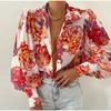 Nueva moda europea y americana Camisa popular de Amazon de manga larga estampada