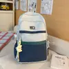 Mochila Escolar Estilo Coreano con Diseño Único de Bloques de Color, Mochila de Moda con Alto Atractivo Estético, Sensación Relajada, Ligera, Mochila de Viaje de Gran Capacidad