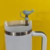 Tapón de Pajita de Silicona Dibujo Animado Animal Lindo 10mm Tapa Antipolvo para Pajita de Vaso de Agua Silicona de Grado Alimenticio Tapa de Pajita Universal