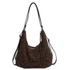 Bolso Tote Estampado de Leopardo Retro, Bolso Cruzado de Alta Gama de Gran Capacidad, Mochila Versátil, Bolso de Hombro de Moda Casual para Mujer