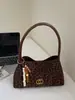 Bolso de Moda Nuevo y Tendencia para Mujer para el Trabajo, Bolso de Hombro Elegante, Bolso de Axila con Estampado de Vaca, Bolso de Mano Estilo Occidental con Estampado de Leopardo