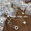 Estilo Ins Coreano Industria Pesada Diseño de Nicho Joyería Plata de Ley S925 Versión Ancha Collar de Rueda para Mujer Versátil