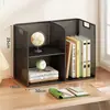 Estantería de escritorio, pequeño estante de almacenamiento multicapa para uso doméstico, librero simple, gabinete de dormitorio, organizador de escritorio para estudiantes