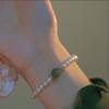 Pulsera Ojo de Gato Qingdai para Mujer Diseño de Nicho Ins Perla de Imitación Mejor Amiga Más Fácil de Combinar Cuentas de Transferencia Venta al por Mayor Tendencia