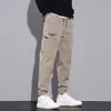 Pantalones de Trabajo Color Caqui para Hombre, Nuevo Estilo Verano 2024, Pantalones Jogger Sueltos Casuales con Estilo, Pantalones Largos de Marca de Moda