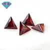 Huagang Gems Zircón Rojo Granate Triangular 5A Piedra Suelta Pendientes Triangulares DIY Circonita Cúbica Cz Artificial