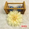 Cabeça de Dália Simulada 14cm DIY Flor de Seda para Casamento Parede de Flores Guia de Estrada Grampo de Cabelo Adorno de Cabeça Acessórios de Decoração para Roupas