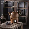 Tetera Grande de Gres Vintage para Preparar Té, Tetera Sencilla para Hogar y Oficina con Taza de Té para Preparar Té