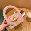 2026 Novo Estilo Aplique Bolsa de Gelatina Mini Bolsa Quadrada Pequena da Moda Bolsa Infantil Bolsa para Crianças Corrente de Ombro Único Transversal Bolsa Feminina