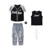 Roupas de moda infantil hip-hop terno meninos hip-hop hiphop moda marca roupas infantis roupas de desempenho infantil solto legal bonito meninas