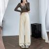 Jeans de Pierna Ancha de Tiro Alto Color Albaricoque para Mujer, Estilo 2026 para Cuerpo Pera, Pantalones Rectos Sueltos y Adelgazantes, Pierna Ancha Adelgazante