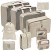 Set de Bolsas de Almacenamiento para Viaje, Set de 11 Piezas para Viajes de Negocios, Bolsas de Almacenamiento con Cordón para Ropa, Bolsas de Almacenamiento Plegables de Malla para Maquillaje y Artículos de Tocador