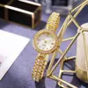 Reloj de Pulsera para Mujer de Moda, Lujo Ligero, Temperamento, Redondo, con Diamantes, Joyería para Dama, Versátil