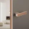 Fechadura de Porta Minimalista Estilo Italiano, Fechadura Universal para Porta de Quarto, Fechadura Silenciosa para Porta de Quarto com Sucção Magnética, Fechadura de Porta Misi