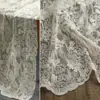 Encaje de gloria de la mañana de albaricoque francés bordado de malla degradado translúcido vestido de noche bordado falda de vestido de boda tela para ropa